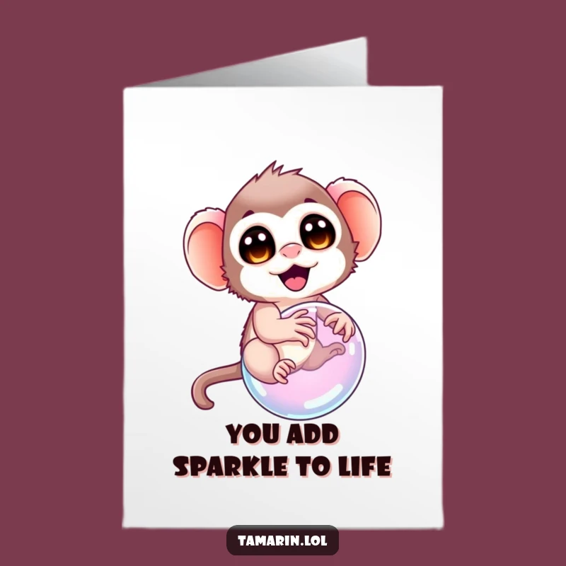 Free Printable Thank You Card: Tamarin Bubble Ride Gratitude Downloadable Gift