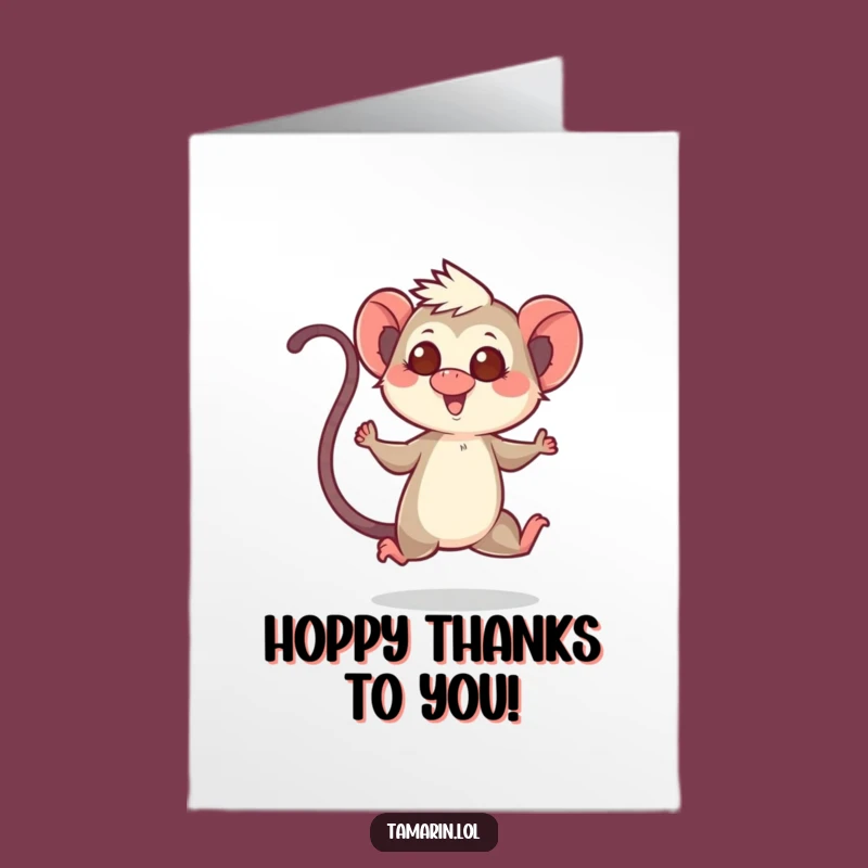 Happy Tamarin Thank You Card: Free Printable & Cheerful Note