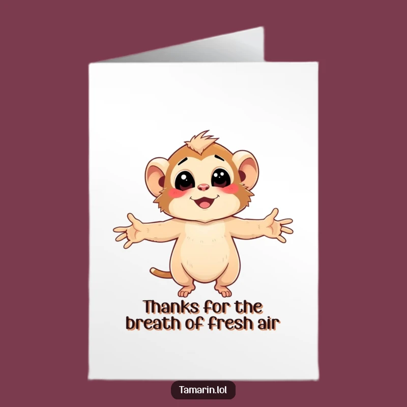 Free Printable Thank You Card: Tamarin Grateful Breeze for a Sweet Downloadable Gift