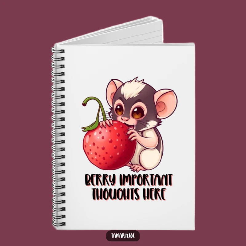 Funny Tamarin Berry Munch Notebook: Cute Monkey Journal, Perfect Funny Gift