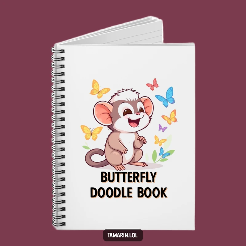 Funny Tamarin Butterfly Journal - Giggling Character, Creative Gift