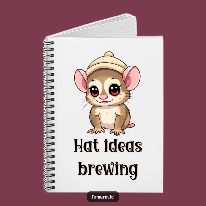 Funny Tamarin Hat Notebook: Curious Journal, Perfect Gift