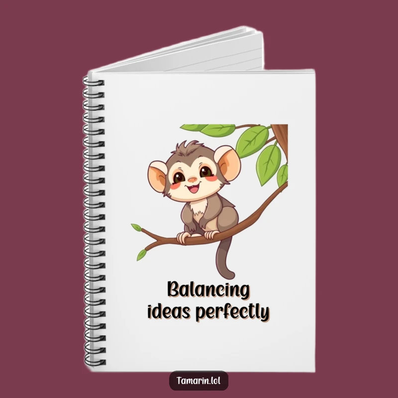 Funny Tamarin Notebook: Balanced Monkey Journal, Tree Branch Notes, Perfect Funny Gift.
