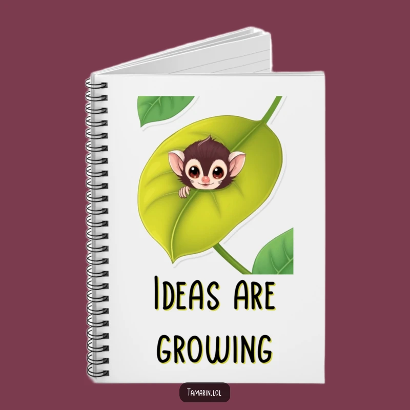 Funny Tamarin Leaf Peek Notebook: Journaling Primate & Funny Gift