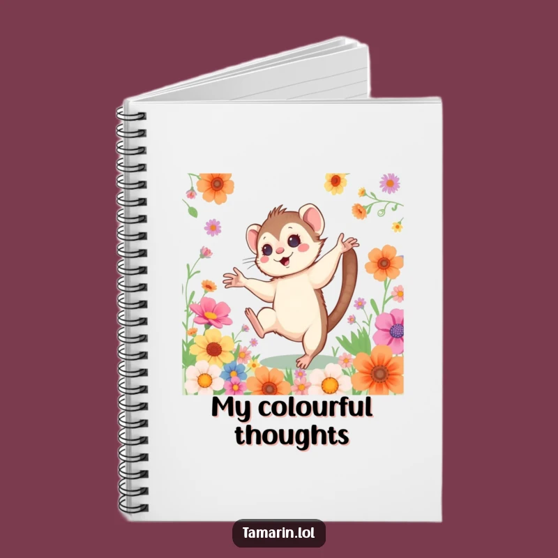 Funny Cartwheeling Tamarin Notebook: Energetic Monkey Journal, Jot Down Ideas with Zest, Funny Gift
