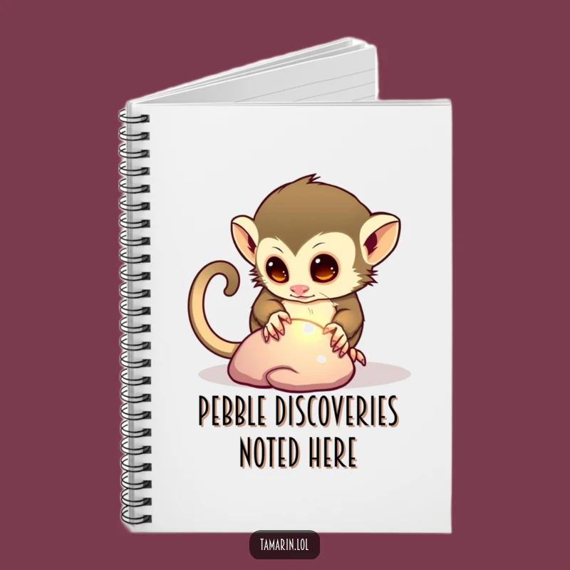 Funny Tamarin Pebble Journal - Hilarious Notebook for Curious Thoughts Gift