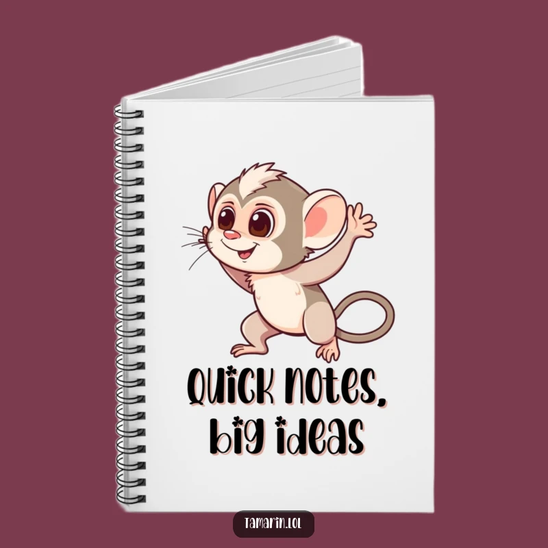 Funny Waving Tamarin Notebook: Cheerful Monkey Journal, Jot Down Greetings with Flair, Funny Gift