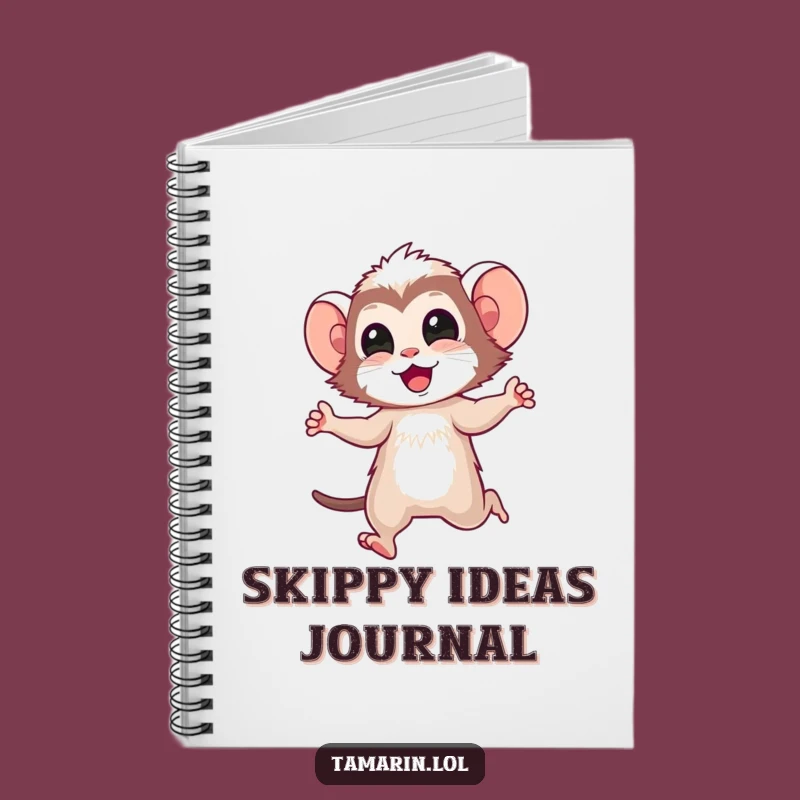 Funny Tamarin Skip Notebook: Jot Down Ideas with a Leap of Joy