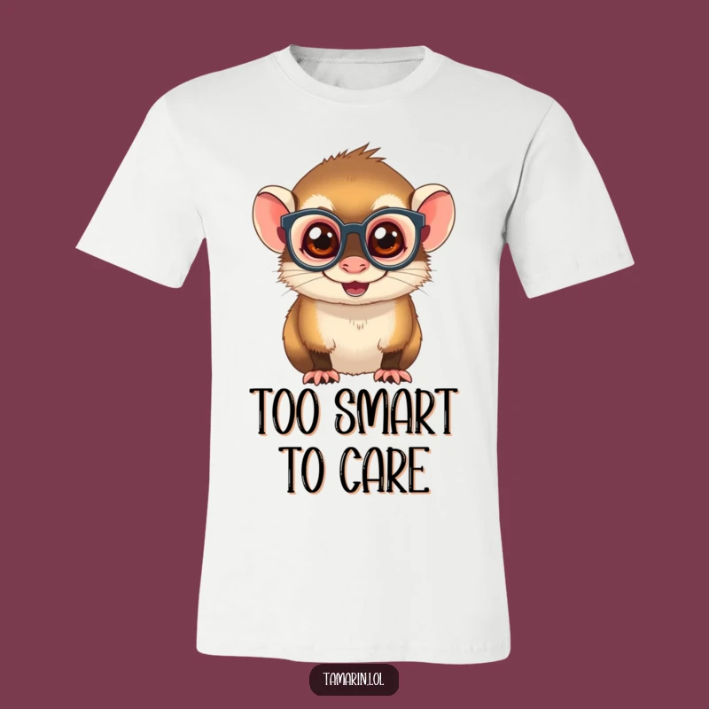 Funny Spectacled Tamarin T-Shirt: Witty Monkey Tee, Hilarious and Comfy Funny Gift