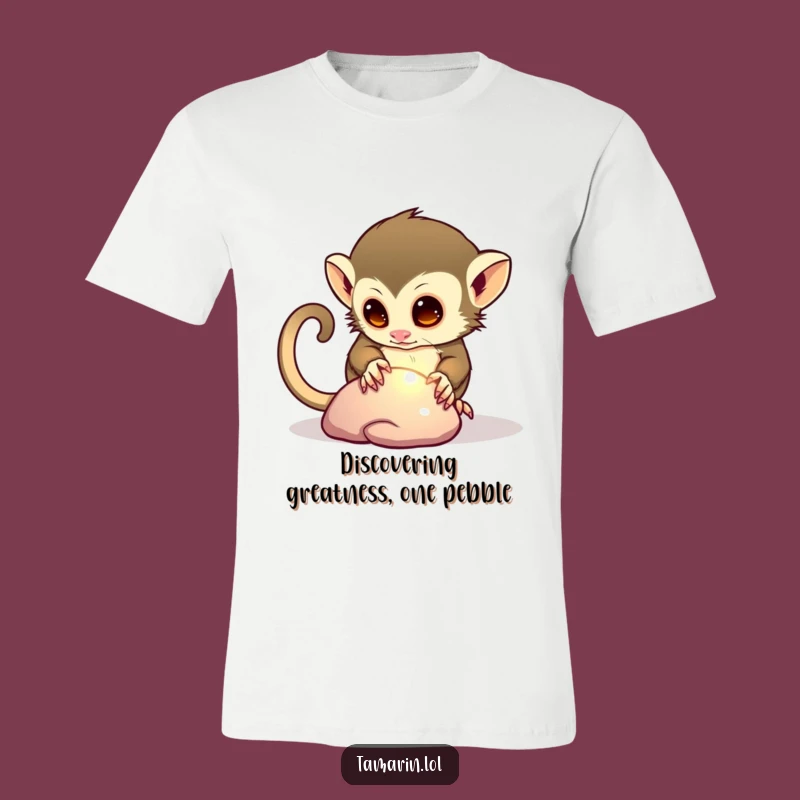 Funny Tamarin Pebble Investigator T-Shirt - Hilarious Animal Tee Gift