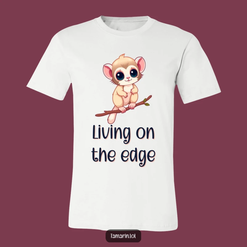 Funny Tamarin T-Shirt: Balancing Monkey Design, Ideal Funny Gift for Thrill-Seekers!