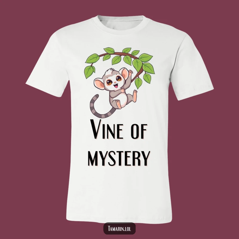 Funny Tamarin T-Shirt: Swinging Question Mark Monkey Tee, Great Gift