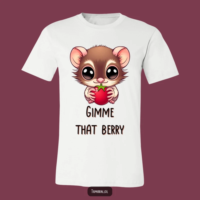 Funny Tamarin Tee: Wide-Eyed Berry Lover, Ideal Funny Gift for Monkey Enthusiasts