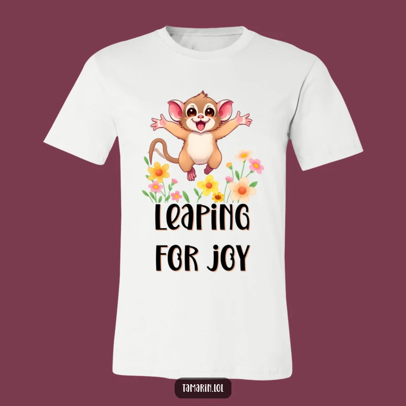 Funny Tamarin Flower Leap T-Shirt: Wild Monkey Fun, Hilarious Outfit!