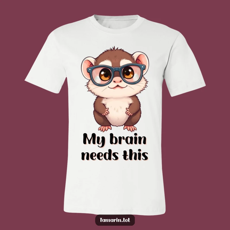 Funny Tamarin Squinting T-Shirt - Hilarious Oversized Glasses Monkey Apparel Gift