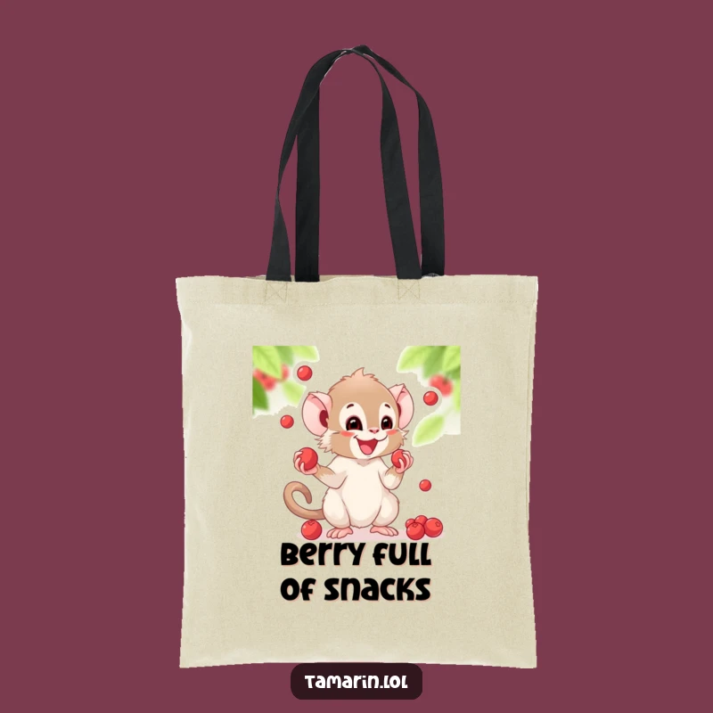 Funny Juggling Tamarin Tote Bag: Carry Your Fun, Berry Great Funny Gift!