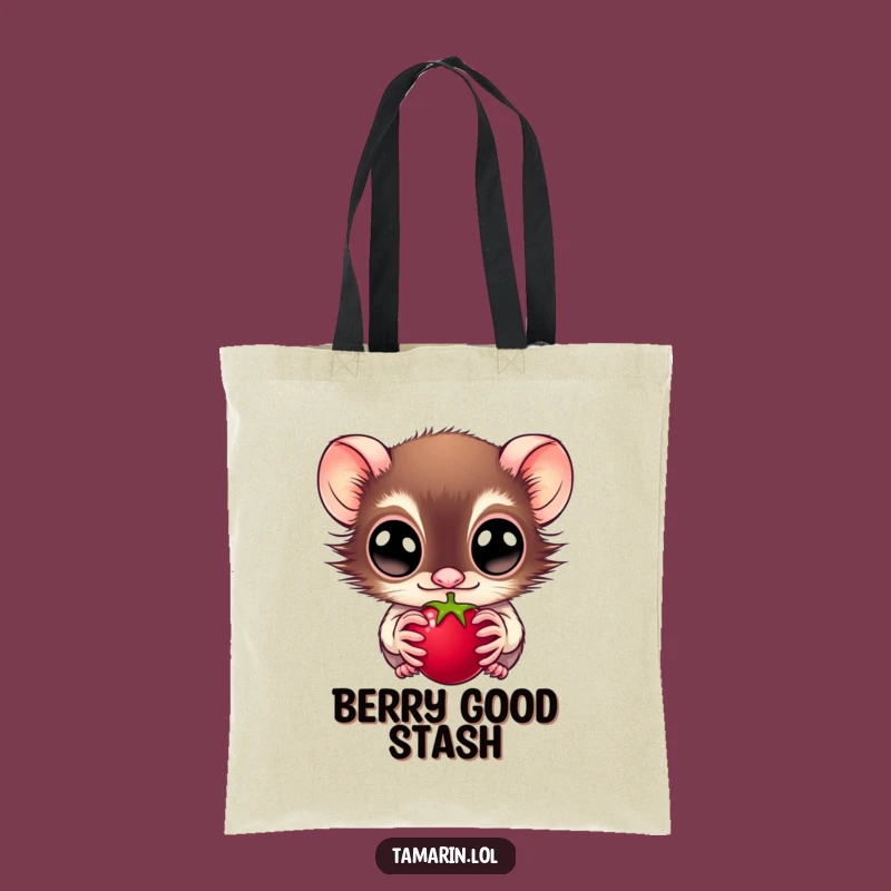 Funny Tamarin Tote Bag: Carry Your Finds with a Wide-Eyed Monkey, Perfect Funny Gift
