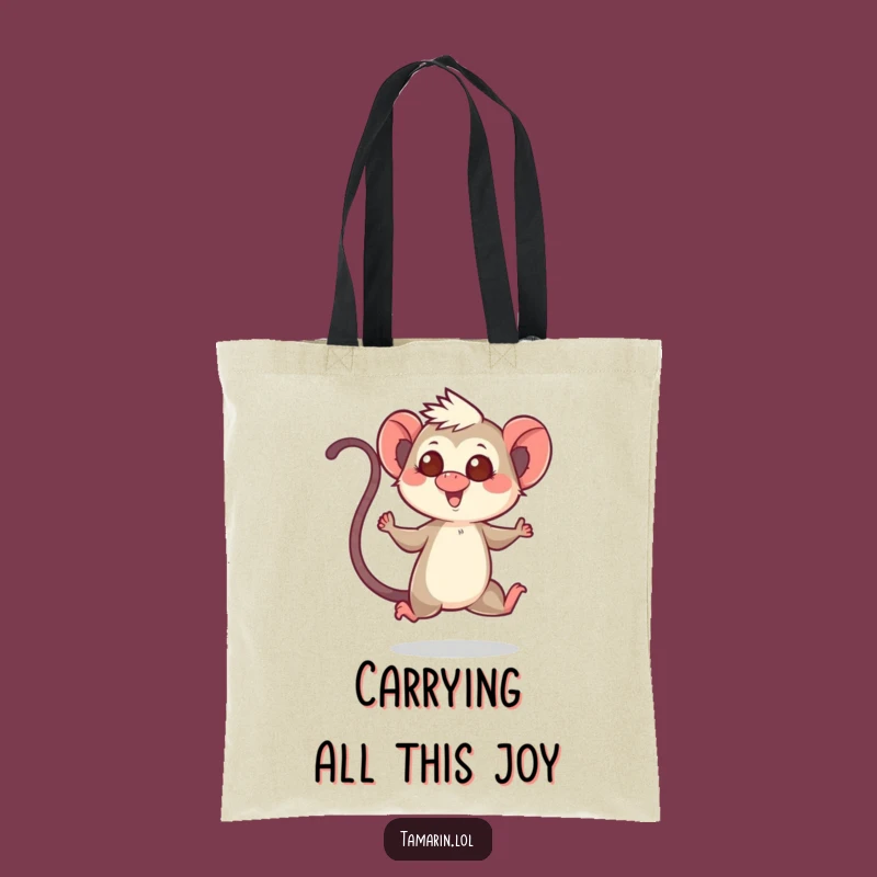 Funny Tamarin Hop It Tote Bag - Versatile & Humorous Primate Gift