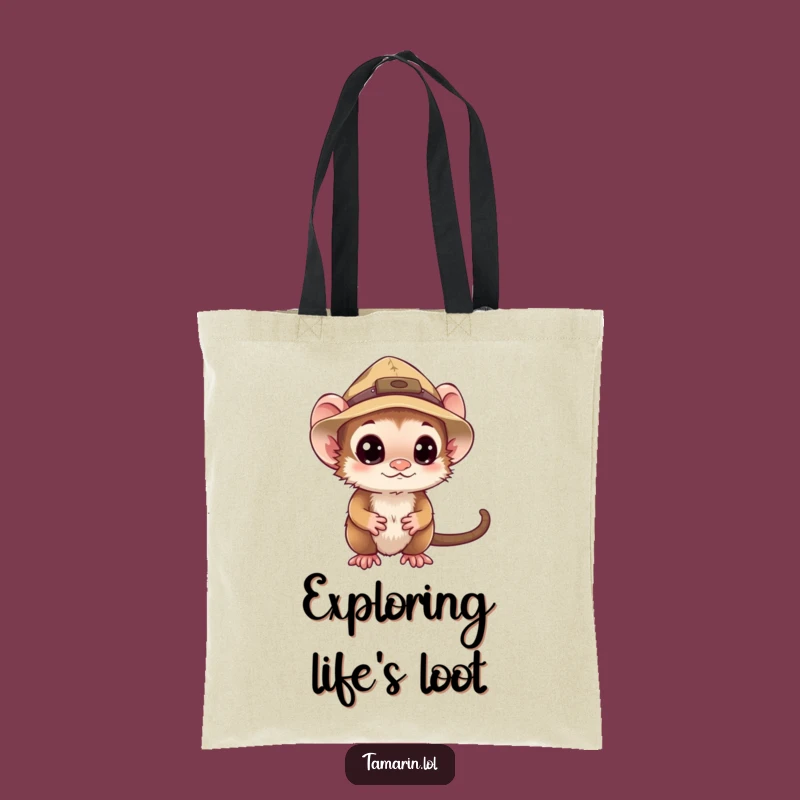 Funny Explorer Tamarin Tote Bag: Carry Your Discoveries Hilariously