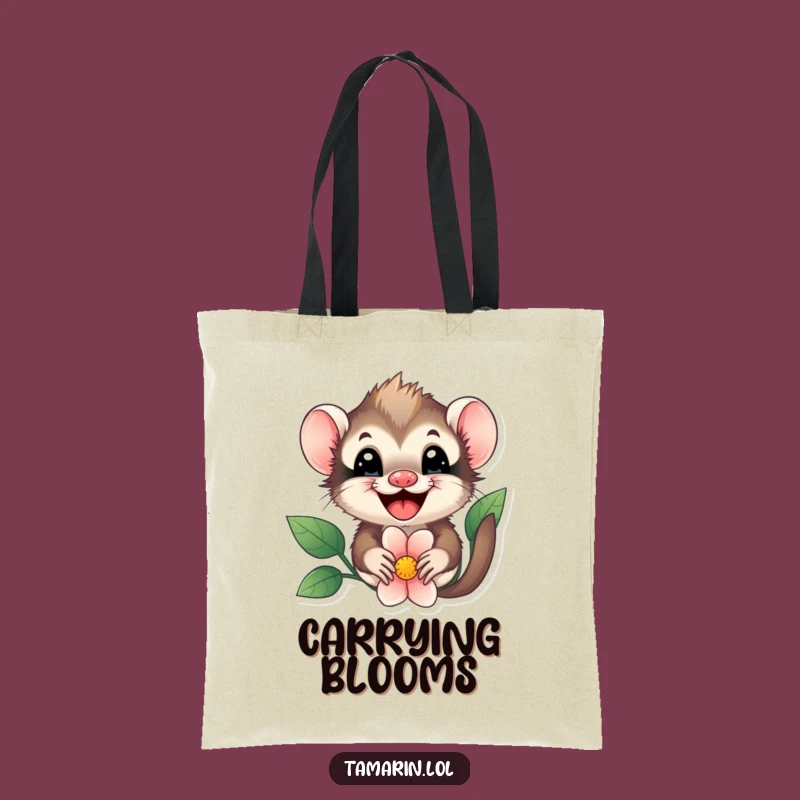Funny Tamarin Flower Peek Tote Bag - Carry Your Joyful Surprise